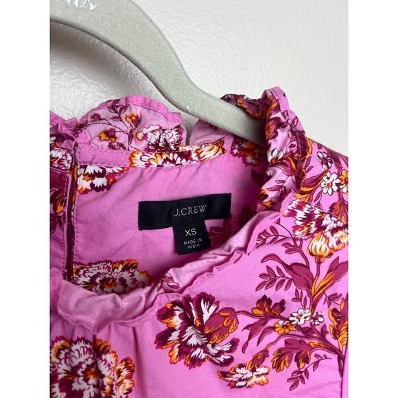 J. Crew Smocked Puff Sleeve Top Sz. XS - Picture 4 of 7